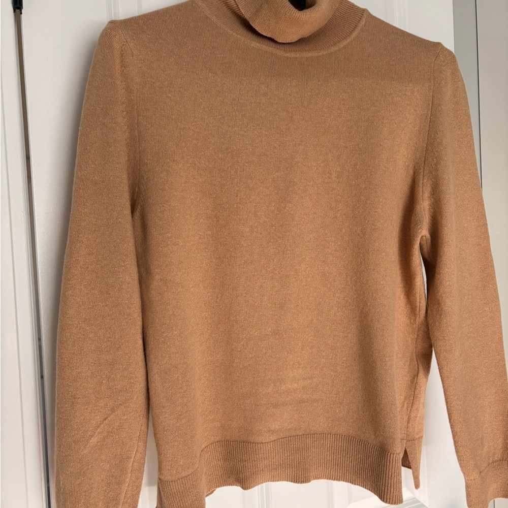Barbour Camel Brown Turtleneck Sweater